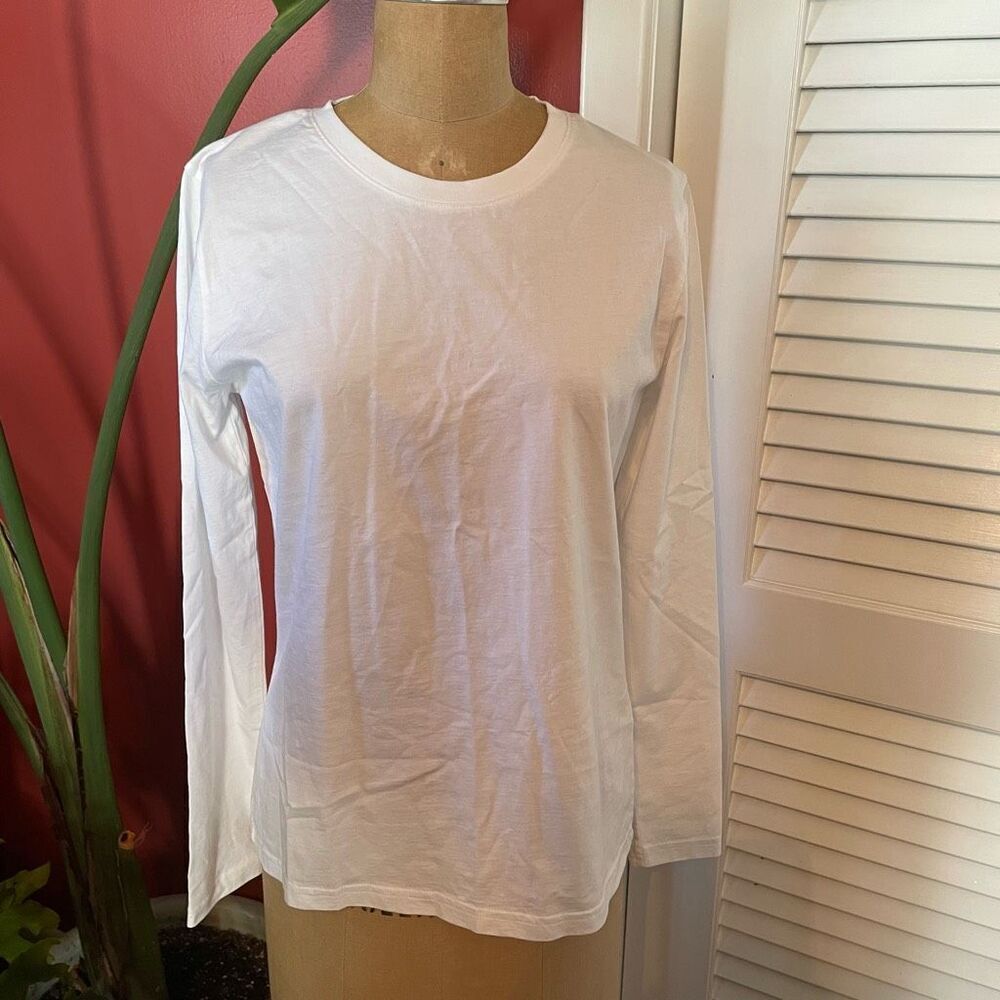 Organic Basics White Long Sleeve Shirt
